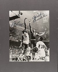 Bill Russell and Wilt Chamberlain Signed Photograph - JSA