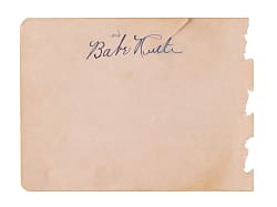 Babe Ruth Cut Signature - JSA
