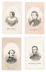 Circa 1860s L. Prang & Co. "Prominent Characters" Collection (61) Including Grant, Jackson and Lee