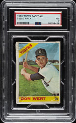 1966 Topps Third Series Unopened Cello Pack PSA NM 7