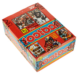 1981 Topps Football Unopened Wax Box (36 Packs) in 1979 Wrappers and Display Box - BBCE - Joe Montana Rookie Year