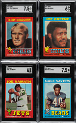 1971 Topps Football Complete Set (263) Including #156 Terry Bradshaw Rookie SGC NM+ 7.5