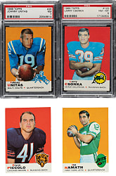 High-Grade 1969 Topps Football Complete Set (263) Including 139 PSA-Graded Cards