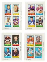 High-Grade 1969 Topps Football 4-in-1 Complete Set (66) Plus Complete Set of Mini-Albums (26)