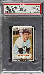1963 Bazooka #16 Carl Yastrzemski Kneeling PSA GEM MINT 10 - 1 of 3!