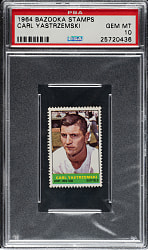 1964 Bazooka Stamps Carl Yastrzemski PSA GEM MINT 10 - 1 of 2!