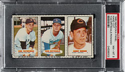 1963 Bazooka Uncut Panel #16/17/18 Carl Yastrzemski/Don Drysdale/Johnny Romano PSA NM-MT 8