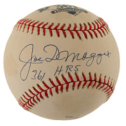 Joe DiMaggio Single-Signed Limited-Edition Baseball with "361 HRS" Inscription - JSA