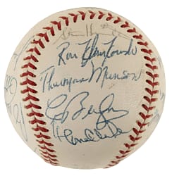 1970 New York Yankees Team-Signed Baseball with Thurman Munson - JSA