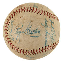1953 Cincinnati Reds Team-Signed Baseball with Rogers Hornsby - JSA