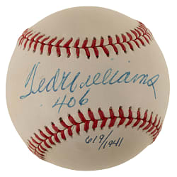 Ted Williams Single-Signed Limited-Edition Baseball with ".406" Inscription -PSA/DNA and Upper Deck