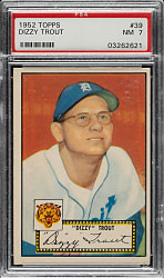 1952 Topps #39 Dizzy Trout PSA NM 7