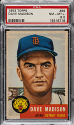 1953 Topps #99 Dave Madison PSA NM-MT+ 8.5