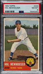 1953 Topps #228 Hal Newhouser Short Print PSA NM-MT 8