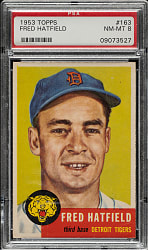 1953 Topps #163 Fred Hatfield PSA NM-MT 8