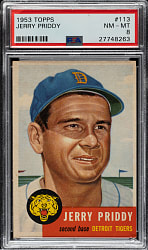 1953 Topps #113 Jerry Priddy PSA NM-MT 8