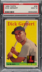 1958 Topps #38 Dick Gernert PSA MINT 9 - Highest Graded!