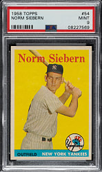 1958 Topps #54 Norm Siebern PSA MINT 9