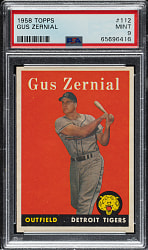 1958 Topps #112 Gus Zernial PSA MINT 9