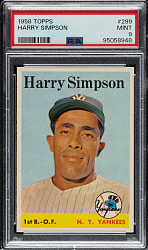 1958 Topps #299 Harry Simpson PSA MINT 9 - Highest Graded!