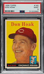 1958 Topps #160 Don Hoak PSA MINT 9