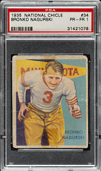 1935 R331 National Chicle Football #34 Bronko Nagurski Rookie PSA POOR 1