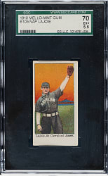 1910 E105 Mello-Mint Gum Nap Lajoie SGC EX+ 70