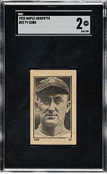 1923 V117 Maple Crispette #22 Ty Cobb SGC GOOD 2