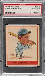 1938 R323 Goudey "Heads-Up" #253 Hank Greenberg PSA VG-EX 4