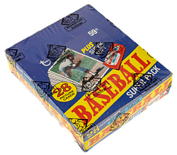 1980 Topps Unopened Super Cello Pack Box (24 Packs) - BBCE and Ex-Fritsch - Rickey Henderson Rookie Year