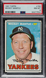 1967 Topps #150 Mickey Mantle PSA NM-MT 8