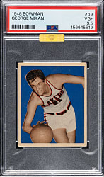 1948 Bowman Basketball #69 George Mikan Rookie PSA VG+ 3.5 (MBA Gold Diamond)