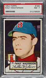 1952 Topps #186 Walt Masterson PSA NM 7
