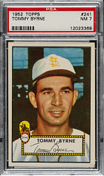 1952 Topps #241 Tommy Byrne PSA NM 7