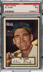 1952 Topps #351 Al Dark High Number PSA NM 7