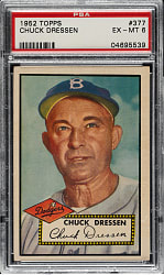 1952 Topps #377 Chuck Dressen High Number PSA EX-MT 6