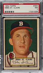1952 Topps #393 Ebba St. Claire High Number PSA NM 7