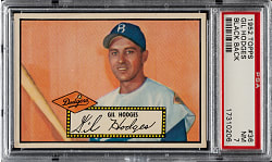 1952 Topps #36 Gil Hodges Black Back PSA NM 7