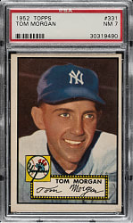 1952 Topps #331 Tom Morgan High Number PSA NM 7