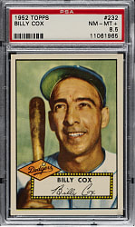 1952 Topps #232 Billy Cox PSA NM-MT+ 8.5