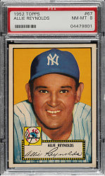 1952 Topps #67 Allie Reynolds PSA NM-MT 8