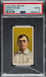 1909-1911 T206 White Border Sherry Magee Portrait PSA GOOD 2 - Brown Hindu Back