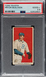 1909-1911 T206 White Border Pryor McElveen PSA GOOD+ 2.5 - Tolstoi Back -  1 of 1 - Highest Graded!