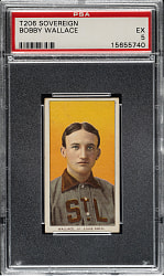 1909-1911 T206 White Border Bobby Wallace PSA EX 5 - Sovereign 150 Back