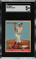 1933 R319 Goudey #42 Eddie Collins SGC EX 5