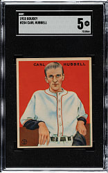 1933 R319 Goudey #234 Carl Hubbell SGC EX 5