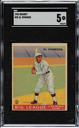 1933 R319 Goudey #35 Al Simmons SGC EX 5