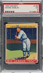 1933 R319 Goudey #168 Goose Goslin PSA EX 5