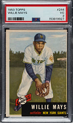 1953 Topps #244 Willie Mays PSA VG 3