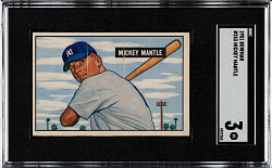 1951 Bowman #253 Mickey Mantle Rookie SGC VG 3